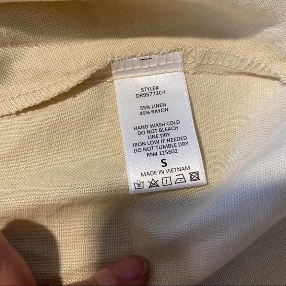 Lush Midi Tank Ruffle Dress Button Pockets - Picture 6 of 9